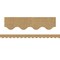 Burlap Design Scalloped Rolled Border Trim, 50 Feet Per Roll, 3 Rolls